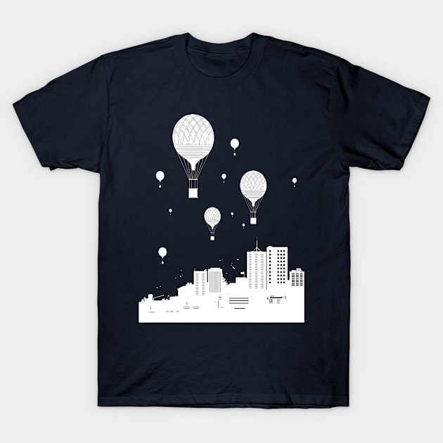 Balloons and the city T-Shirt by soltib